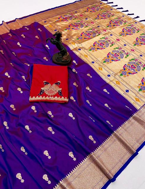 Malhar jumkha paithani silk catalogue sarees online shopping